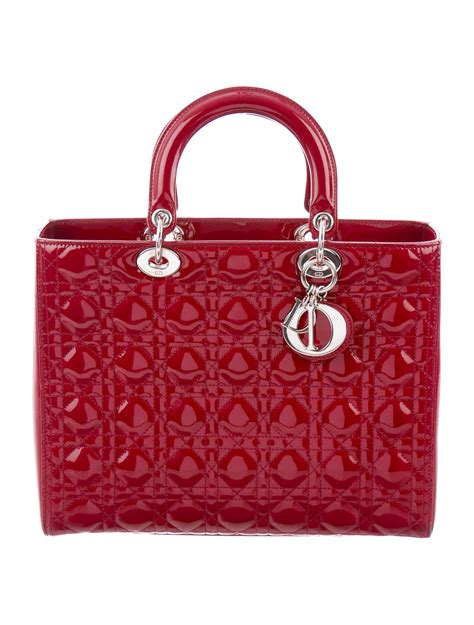 dior bag red color|lady Dior bag red.